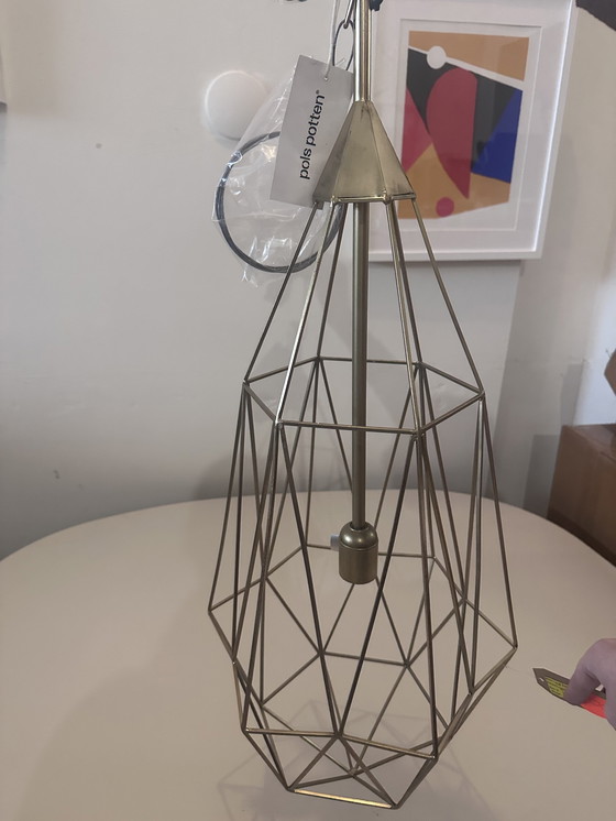 Image 1 of Pols Potten L brass diamond lamp