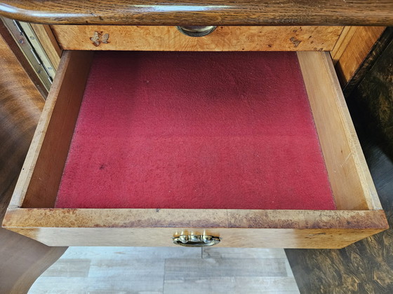 Image 1 of Art Decò Sideboard In Oak Wood With Marble Shelf By Friedrich Schlegel