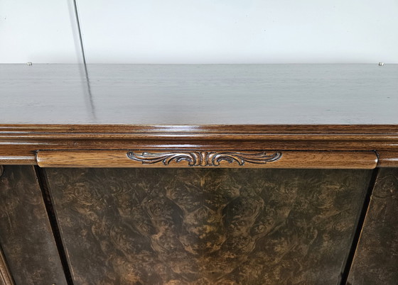 Image 1 of Art Decò Sideboard In Oak Wood With Marble Shelf By Friedrich Schlegel