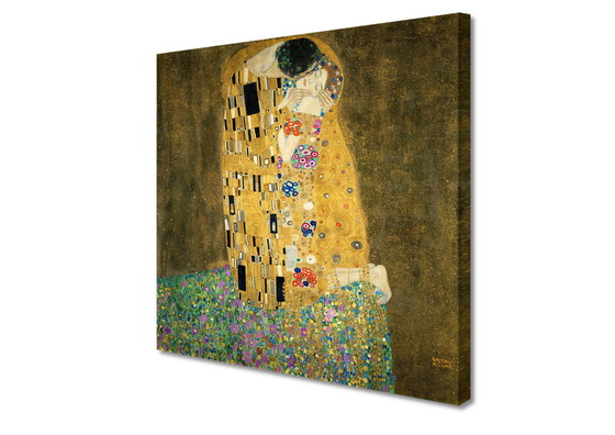 Image 1 of Gustav Klimt----The Kiss with certificate of authenticity.