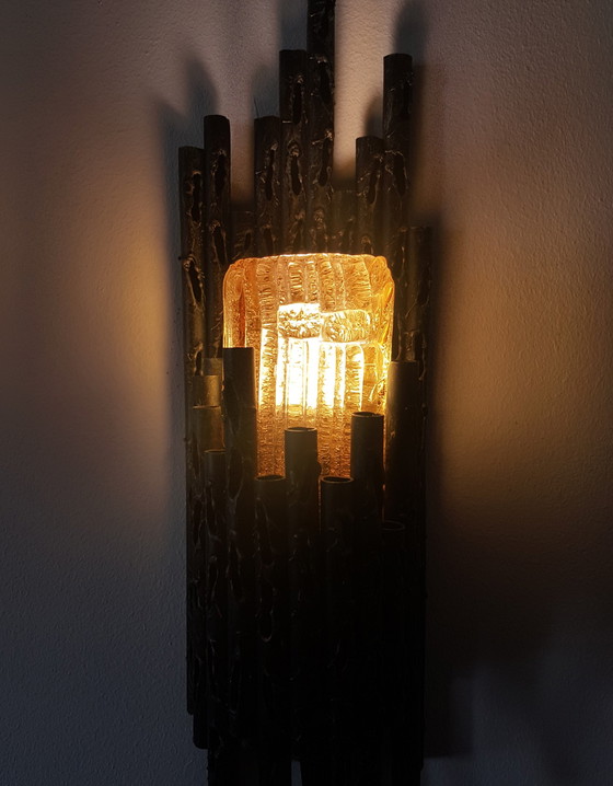 Image 1 of Brutalist wall lamp by Marcello Fantoni