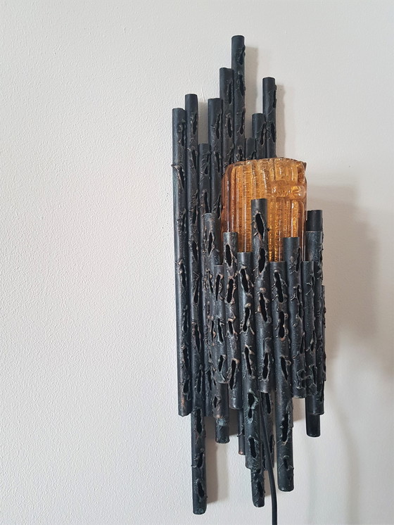 Image 1 of Brutalist wall lamp by Marcello Fantoni