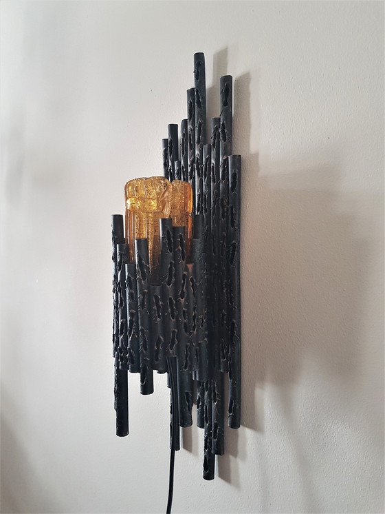 Image 1 of Brutalist wall lamp by Marcello Fantoni