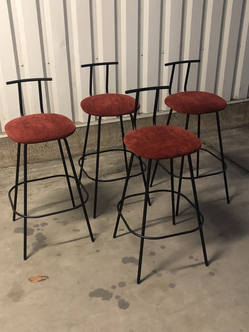 Design By Richard Hutten 4 X Bar Stools Model Pi