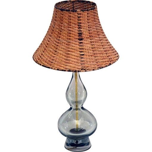 Vintage table lamp by Flavio Poli for Seguso Murano, 1950s