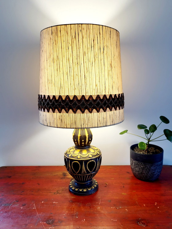 Image 1 of Lampada da tavolo vintage Fat Lava, modello 6063/28 con paralume originale, anni '70