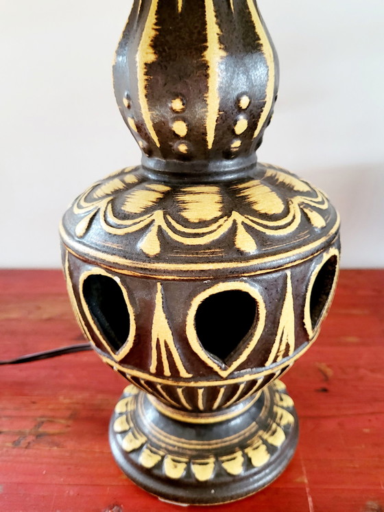 Image 1 of Lampada da tavolo vintage Fat Lava, modello 6063/28 con paralume originale, anni '70