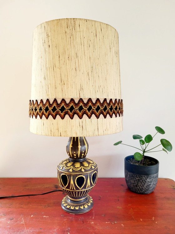 Image 1 of Lampada da tavolo vintage Fat Lava, modello 6063/28 con paralume originale, anni '70