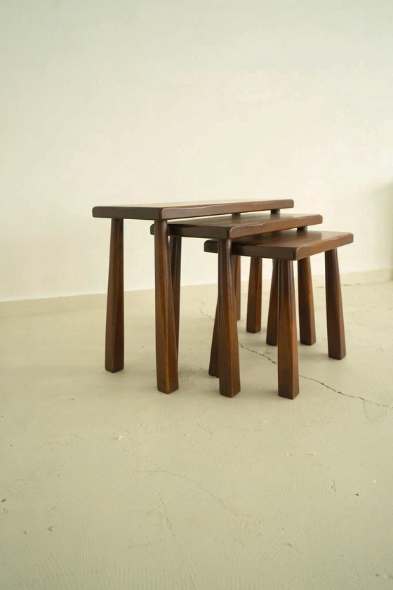 Image 1 of 3x Brutalist side tables