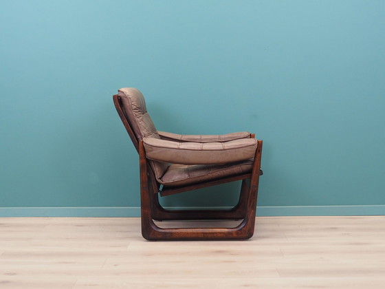 Image 1 of Leather Armchair, Danish Design, 1960S, Manufactured By Genega Møbler