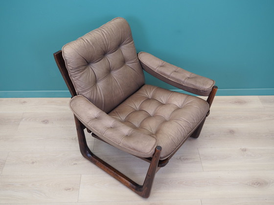 Image 1 of Leather Armchair, Danish Design, 1960S, Manufactured By Genega Møbler