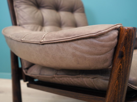 Image 1 of Leather Armchair, Danish Design, 1960S, Manufactured By Genega Møbler