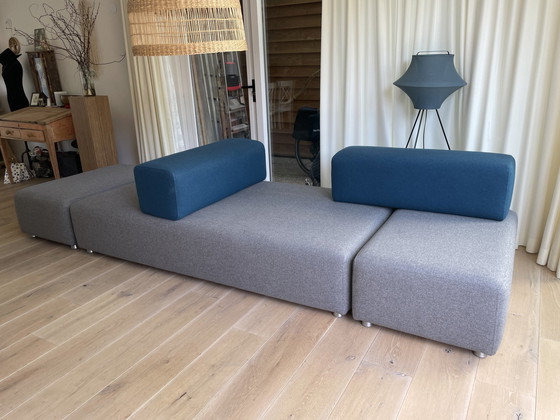 Image 1 of Leolux Ponton sofa- 3-seater + 2x ottoman