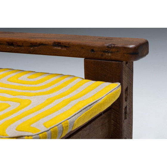 Image 1 of Vintage Brutalist Naive two-seater sofa, France 1950s