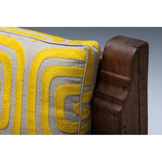 Image 1 of Vintage Brutalist Naive two-seater sofa, France 1950s