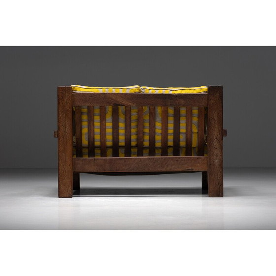 Image 1 of Vintage Brutalist Naive two-seater sofa, France 1950s