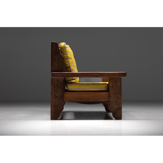 Image 1 of Vintage Brutalist Naive two-seater sofa, France 1950s