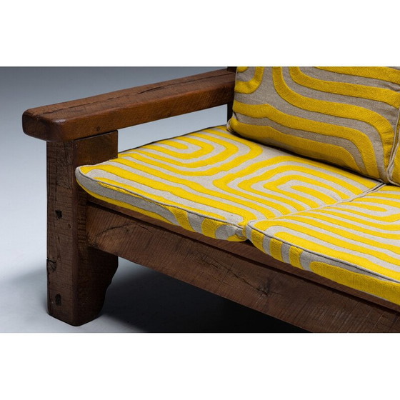 Image 1 of Vintage Brutalist Naive two-seater sofa, France 1950s