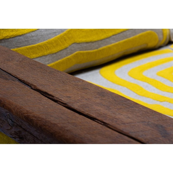 Image 1 of Vintage Brutalist Naive two-seater sofa, France 1950s