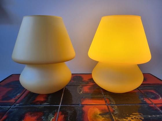 Image 1 of 2x Habitat ALPHA 2 mushroom table lamp