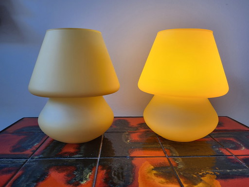 2x Habitat ALPHA 2 mushroom table lamp