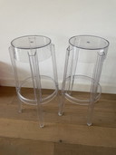 8x Phillipe Starck Kartell Charles Ghost bar stools