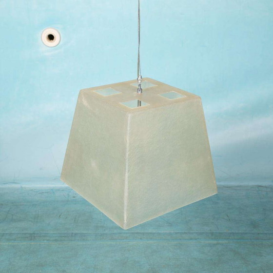 Image 1 of Minimalist vintage pendant lamp fiberglass, Roche Babois