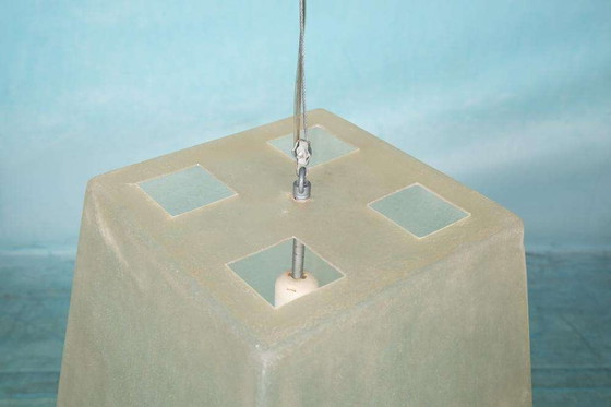 Image 1 of Minimalist vintage pendant lamp fiberglass, Roche Babois