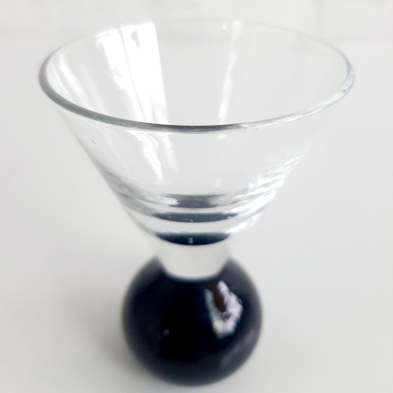 Image 1 of Set Of 6 Art Deco Ball Glasses, Shot glasses