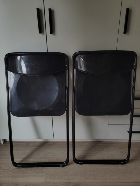 Image 1 of 2x Niels Gammelgaar TED black foldingchairs / klapstoelen