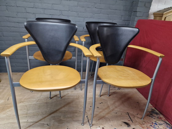 Image 1 of 4x Arrben Italy dining chairs