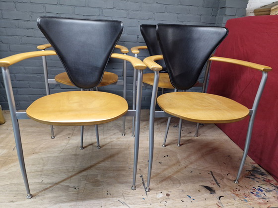 Image 1 of 4x Arrben Italy dining chairs