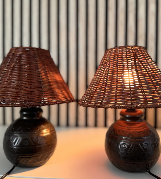 Two Table Lamps, Steel