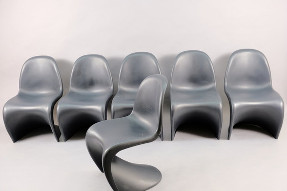 Image 1 of Mid-Century dining chairs Panton Chair by Verner Panton for Vitra, set of 6