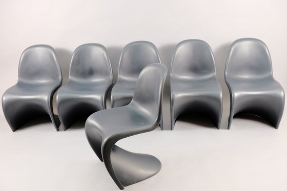 Image 1 of Mid-Century dining chairs Panton Chair by Verner Panton for Vitra, set of 6