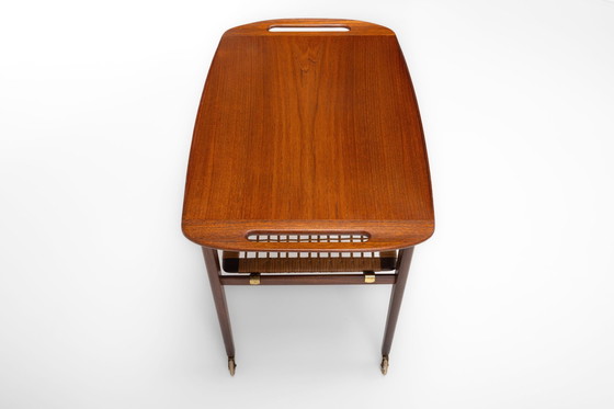 Image 1 of Danish Serving Trolley Attributed To Johannes Andersen For Cfc Silkeborg, Denmark, 1950S