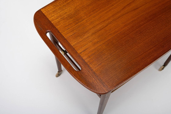 Image 1 of Danish Serving Trolley Attributed To Johannes Andersen For Cfc Silkeborg, Denmark, 1950S