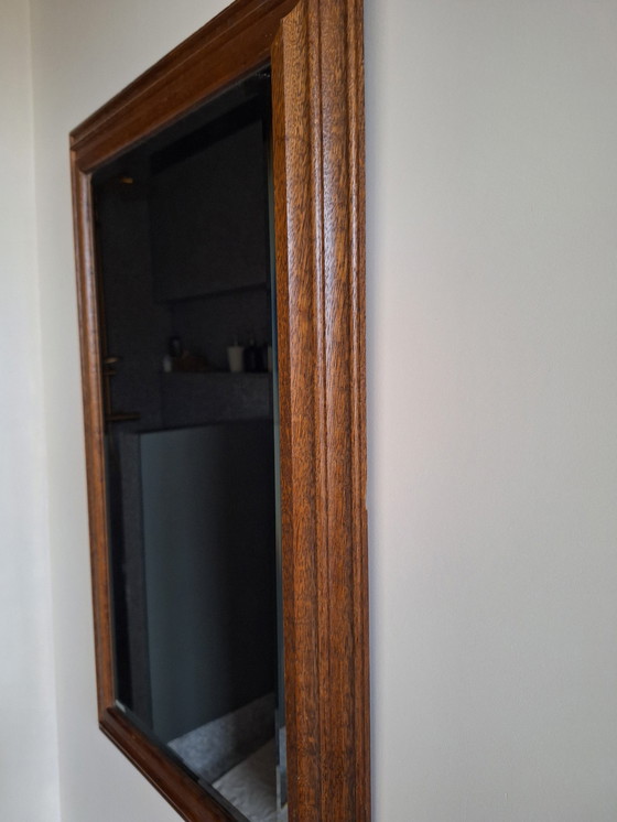 Image 1 of Oak Mirror With Polished Glass