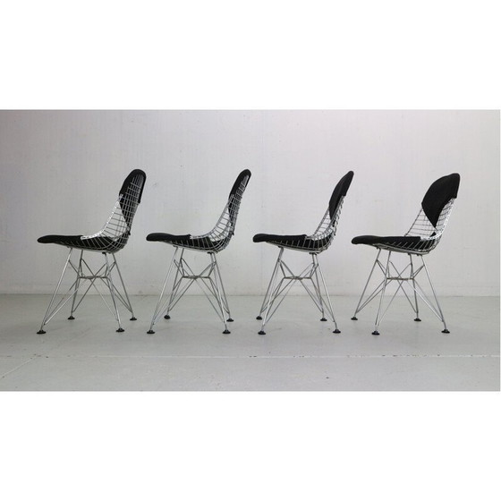 Image 1 of Set of 4 vintage "Dkr-2" wire chairs by Eames for Herman Miller, 1960