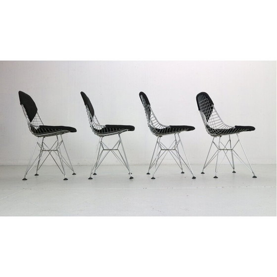 Image 1 of Set of 4 vintage "Dkr-2" wire chairs by Eames for Herman Miller, 1960