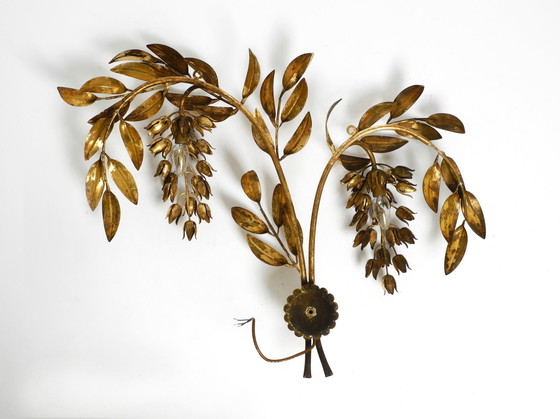 Image 1 of 1970S Xl Wall Lamp Modell Wisteria By Hans Kögl Gilded Metal 