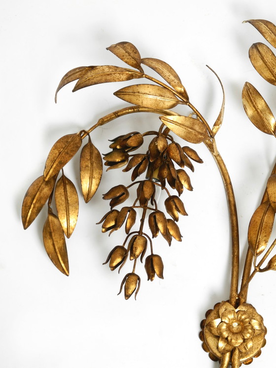 Image 1 of 1970S Xl Wall Lamp Modell Wisteria By Hans Kögl Gilded Metal 