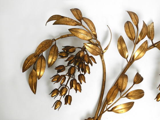 Image 1 of 1970S Xl Wall Lamp Modell Wisteria By Hans Kögl Gilded Metal 