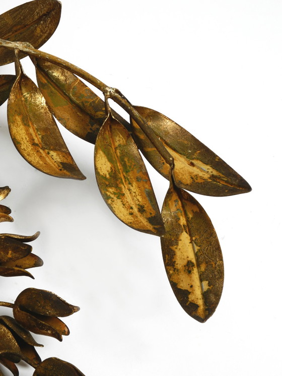 Image 1 of 1970S Xl Wall Lamp Modell Wisteria By Hans Kögl Gilded Metal 