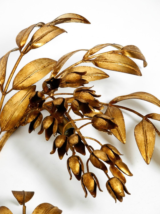 Image 1 of 1970S Xl Wall Lamp Modell Wisteria By Hans Kögl Gilded Metal 