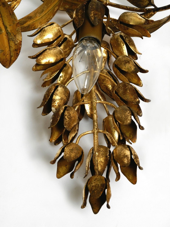 Image 1 of 1970S Xl Wall Lamp Modell Wisteria By Hans Kögl Gilded Metal 