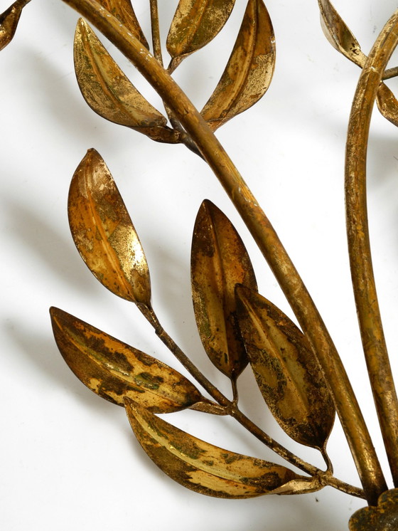 Image 1 of 1970S Xl Wall Lamp Modell Wisteria By Hans Kögl Gilded Metal 