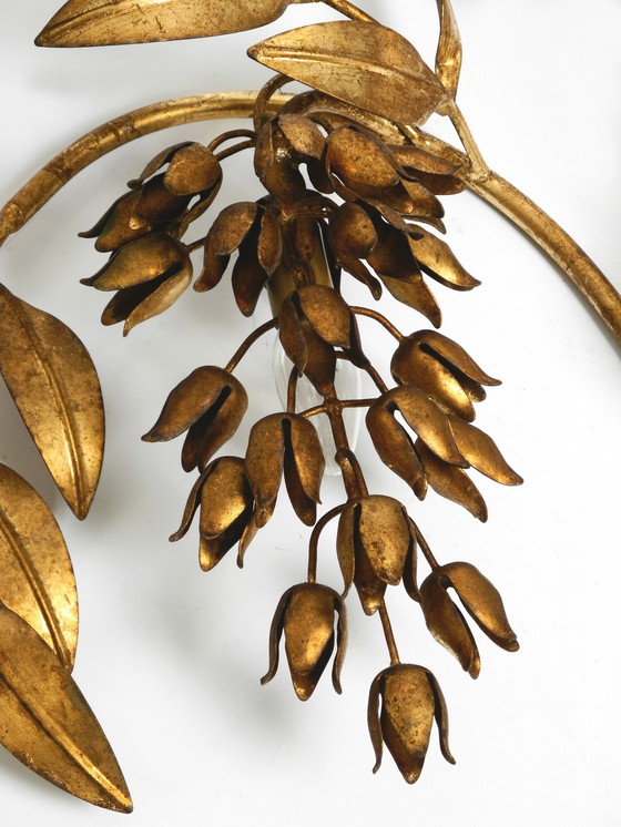 Image 1 of 1970S Xl Wall Lamp Modell Wisteria By Hans Kögl Gilded Metal 