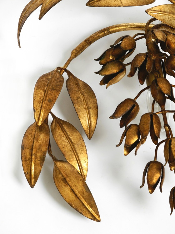 Image 1 of 1970S Xl Wall Lamp Modell Wisteria By Hans Kögl Gilded Metal 