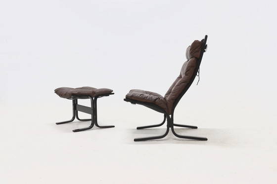 Image 1 of Vintage Ingmar Relling for Westnofa Norway Siesta Lounge Chair and Ottoman 